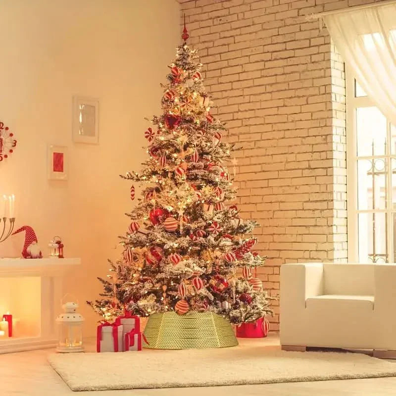 Saia de Natal em Metal Dourado para Árvore - 60x80x25cm