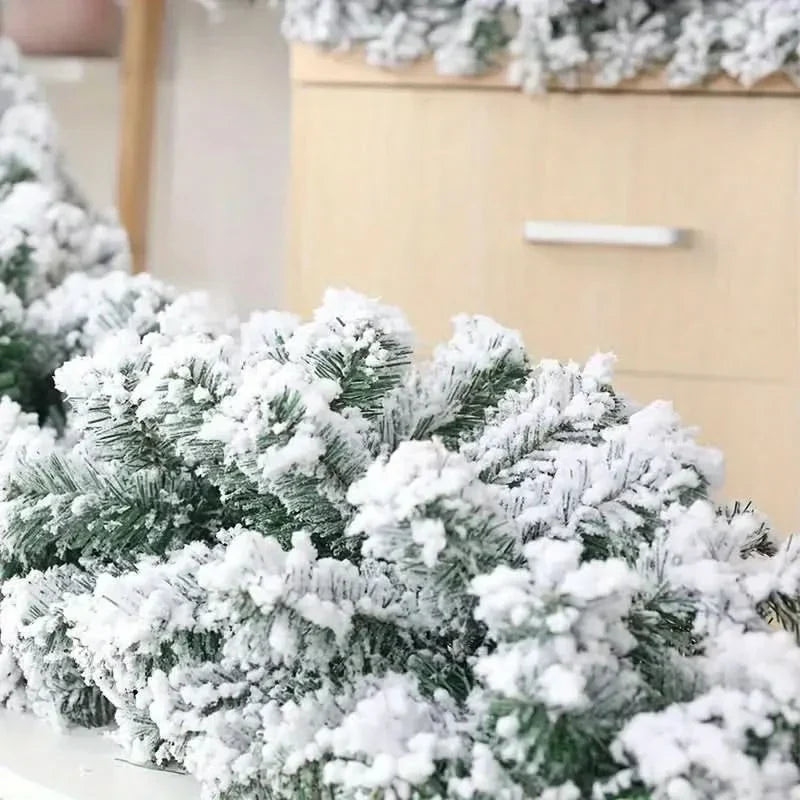 Super Realista Festão de Natal com Efeito Nevado