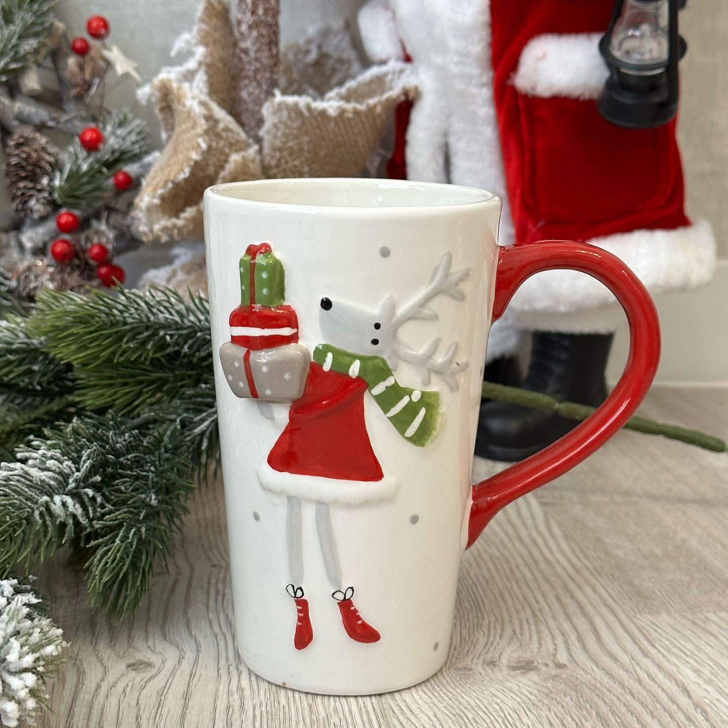 Conjunto Natalino de Porcelana com 5 Peças