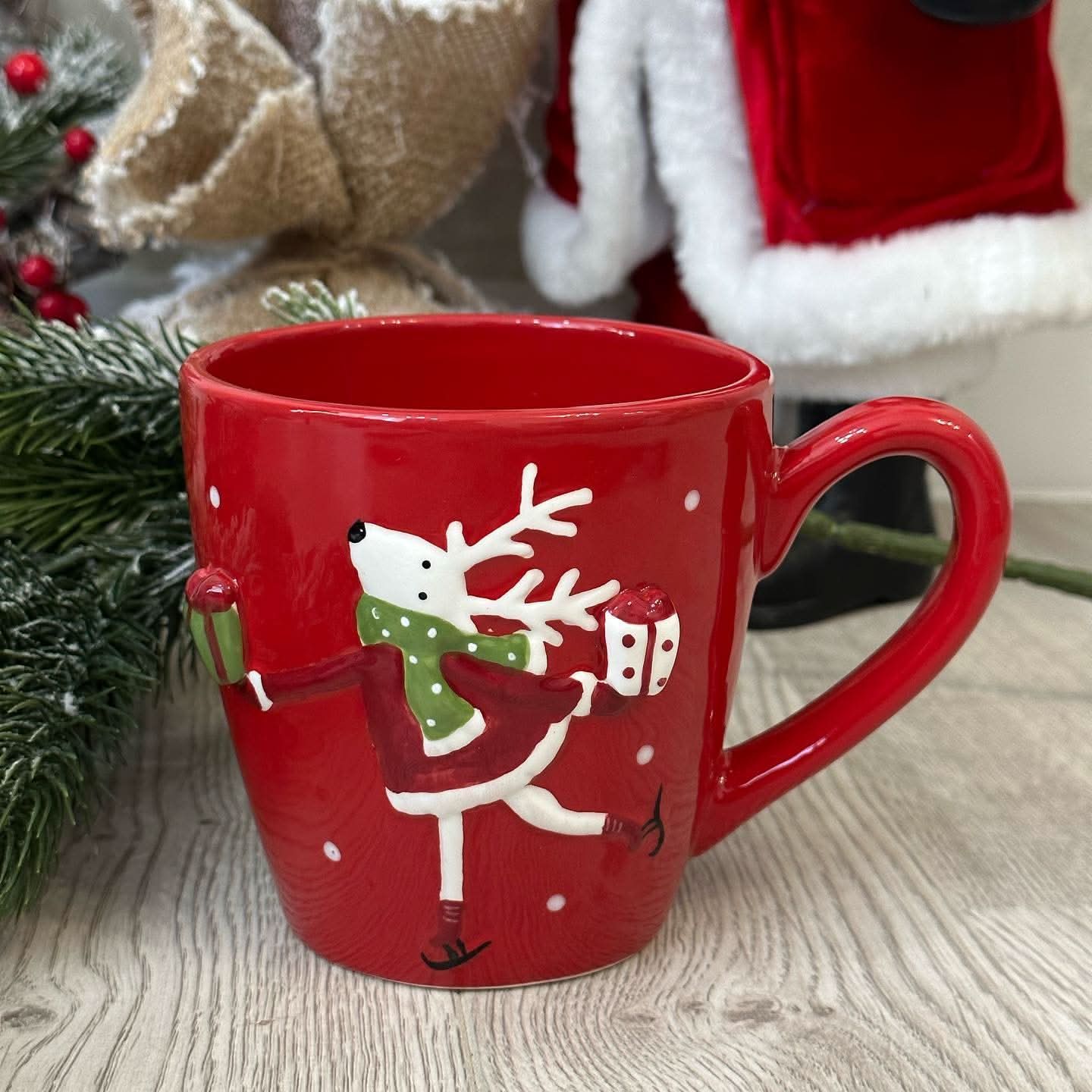 Conjunto Natalino de Porcelana com 5 Peças
