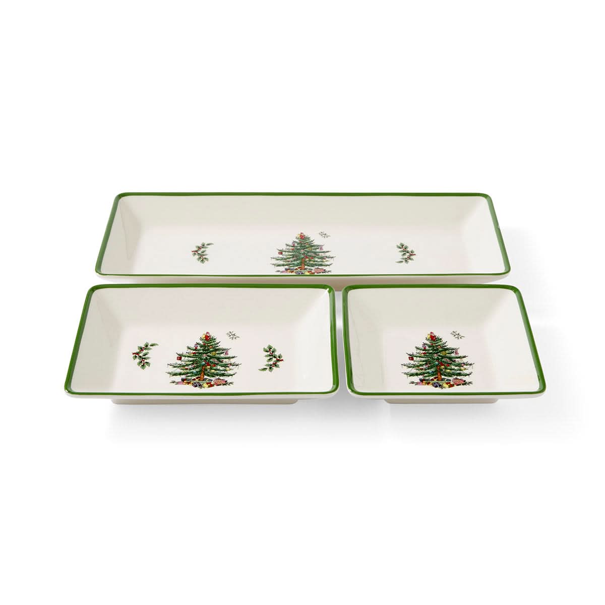 Conjunto de Bandejas Temáticas de Natal - 3 Peças
