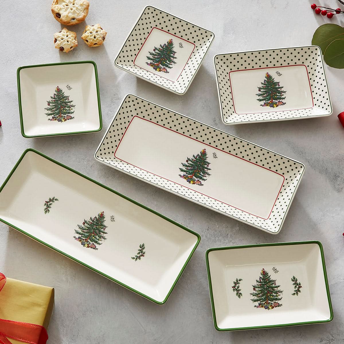 Conjunto de Bandejas Temáticas de Natal - 3 Peças