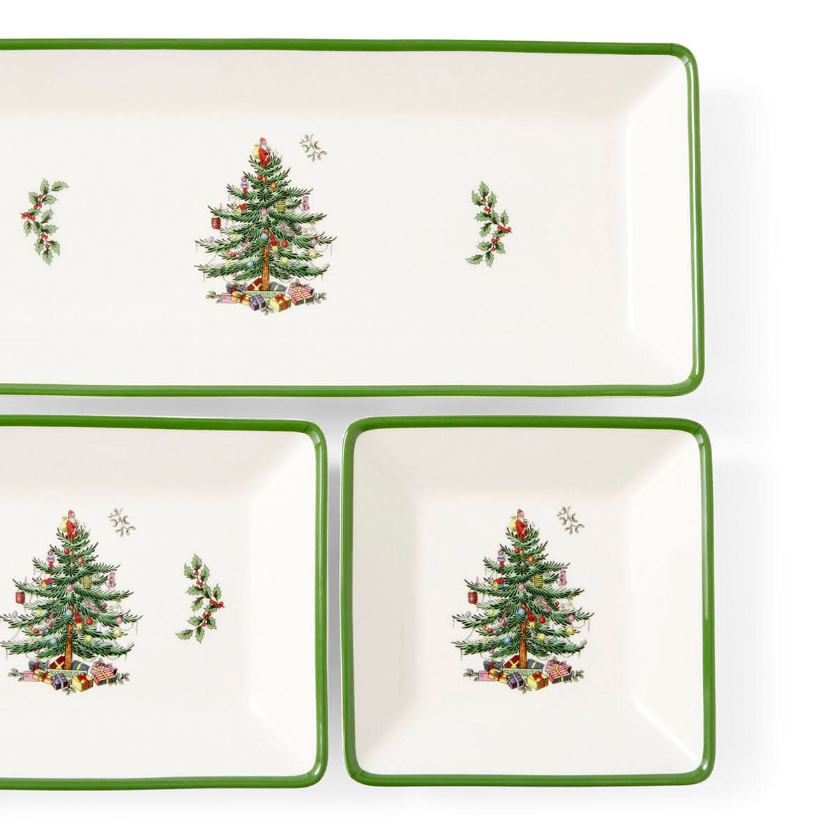 Conjunto de Bandejas Temáticas de Natal - 3 Peças