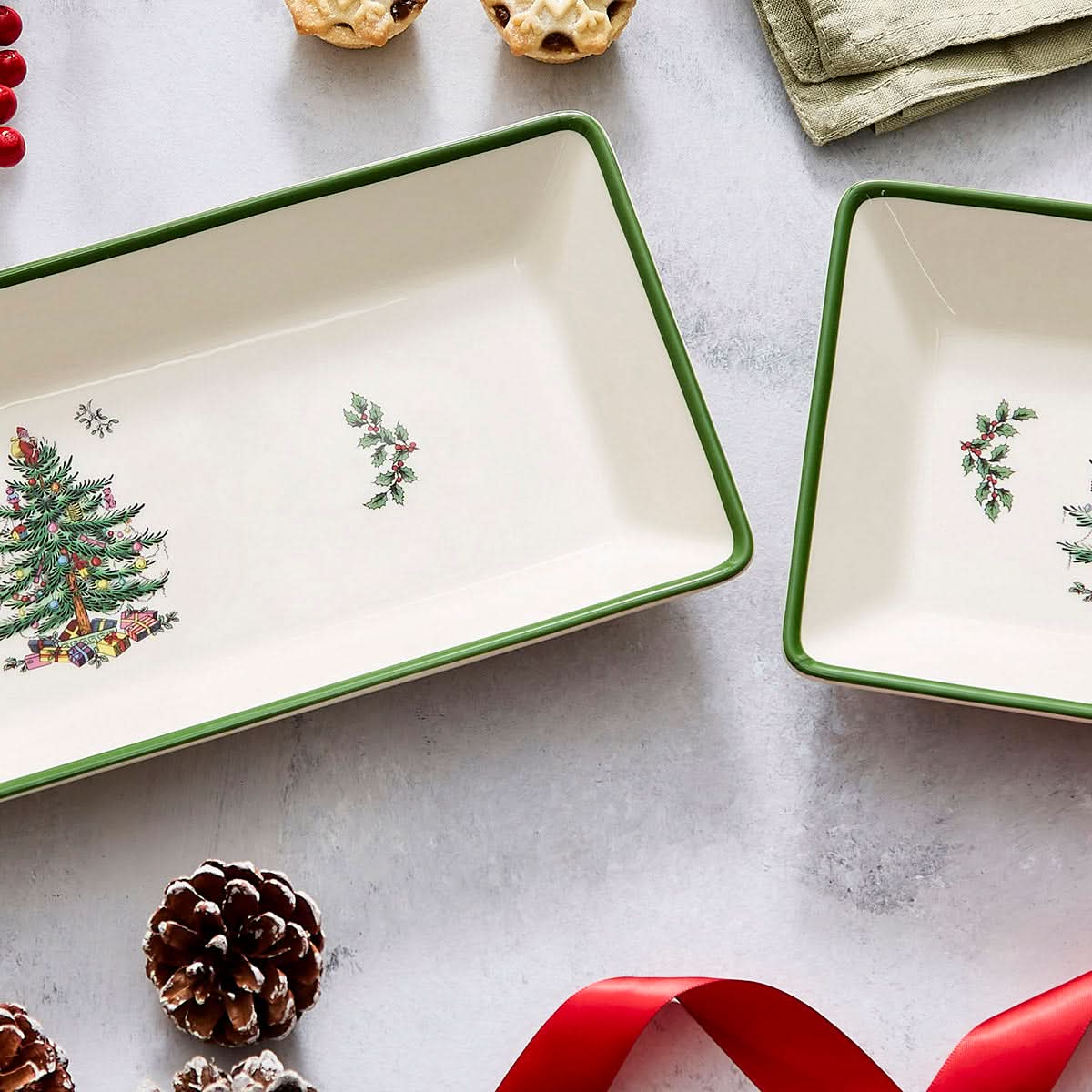 Conjunto de Bandejas Temáticas de Natal - 3 Peças