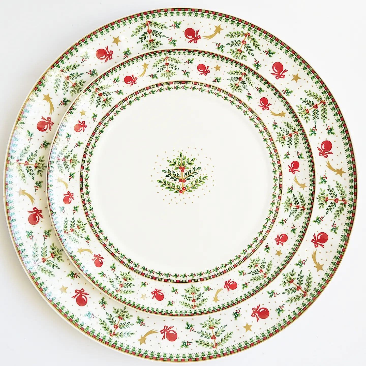 Conjunto Natalino de Porcelana com 2 Peças