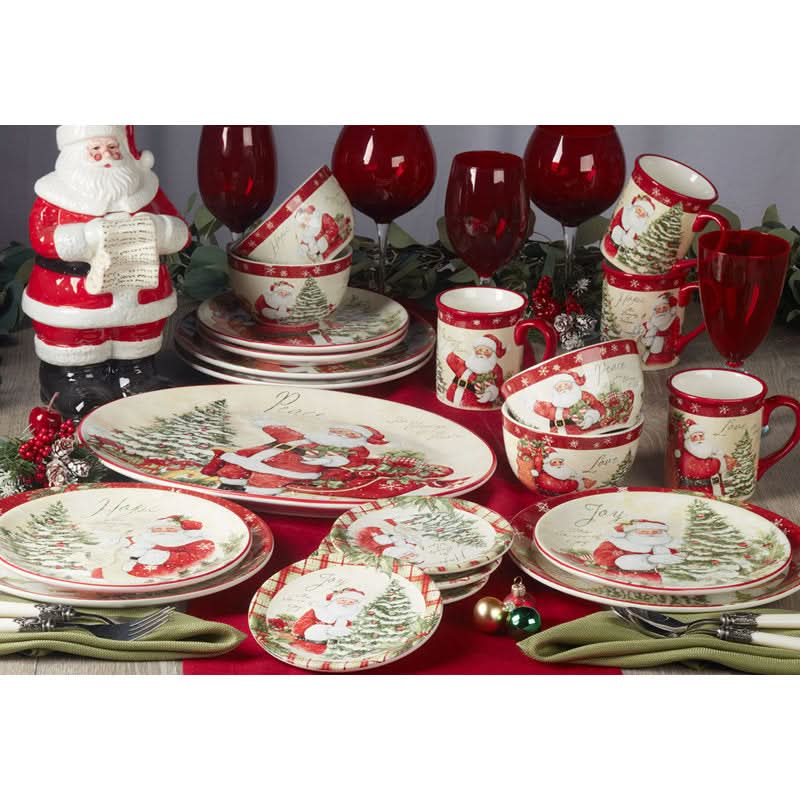 Conjunto de Louça Natalina Holiday Wishes – 16 Peças