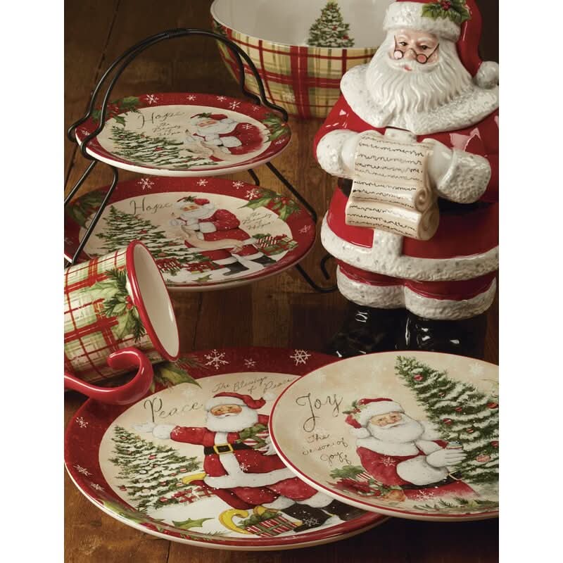 Conjunto de Louça Natalina Holiday Wishes – 16 Peças