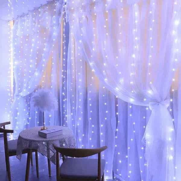 Fita de Luzes LED Natalina com 300 Lâmpadas e 8 Modos de Iluminação