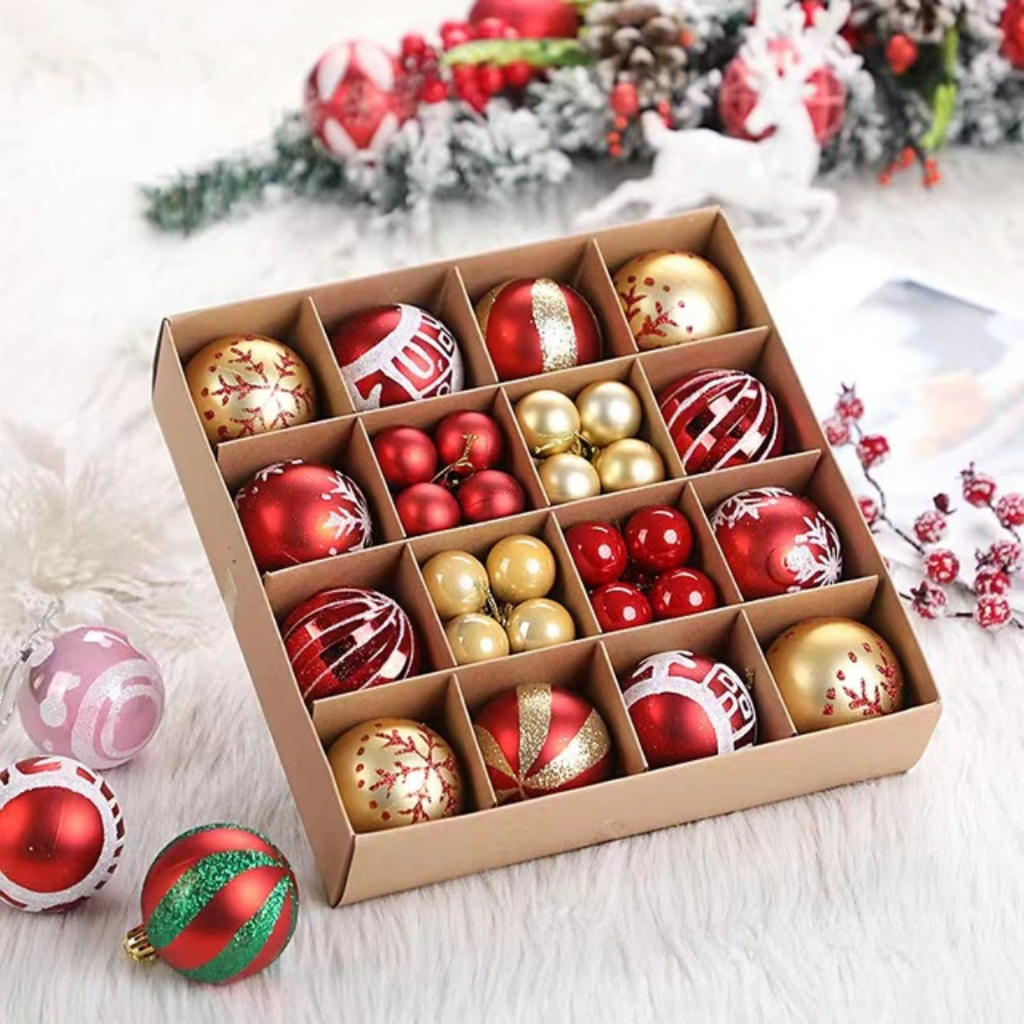Conjunto de 42 Bolas Decorativas para Natal