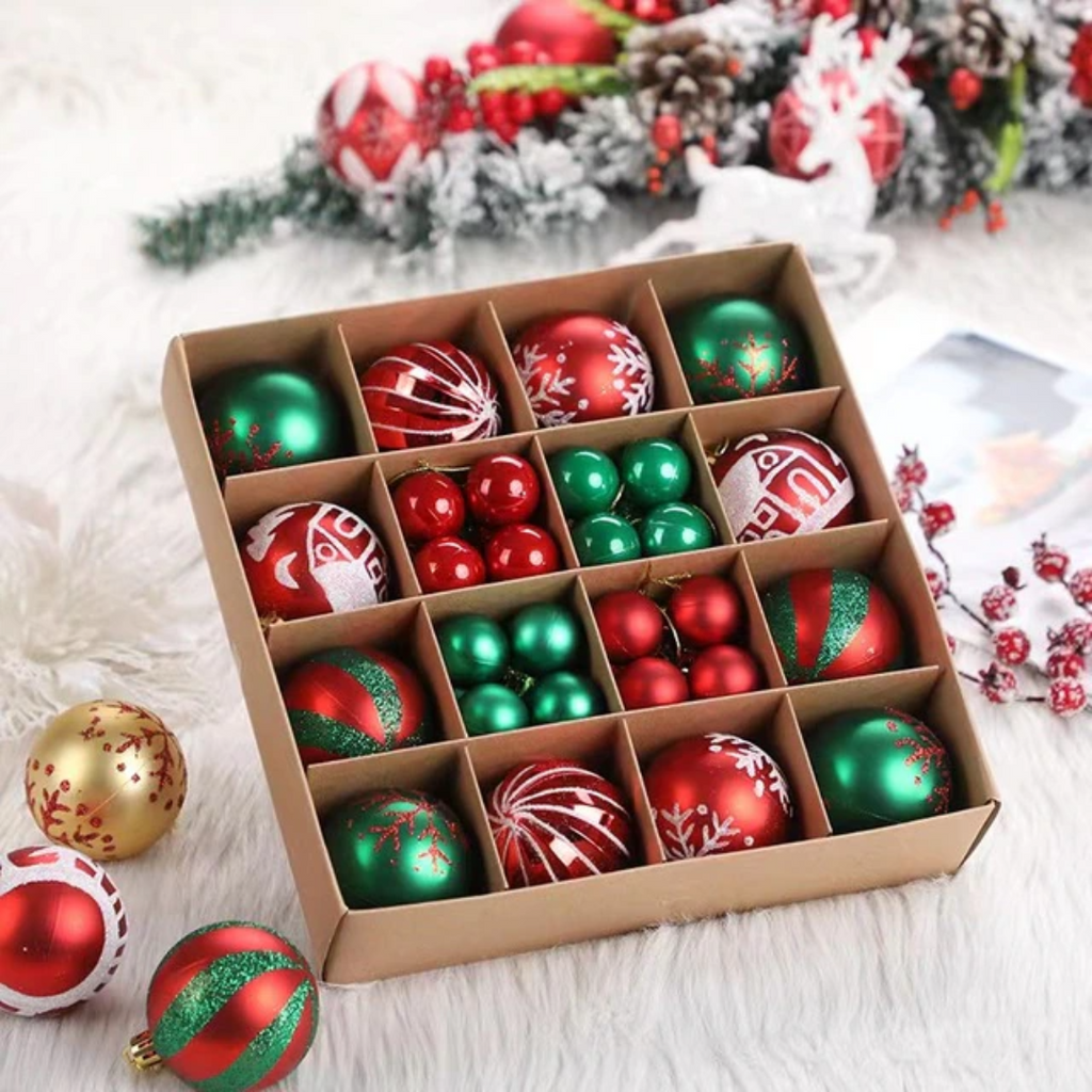 Conjunto de 42 Bolas Decorativas para Natal