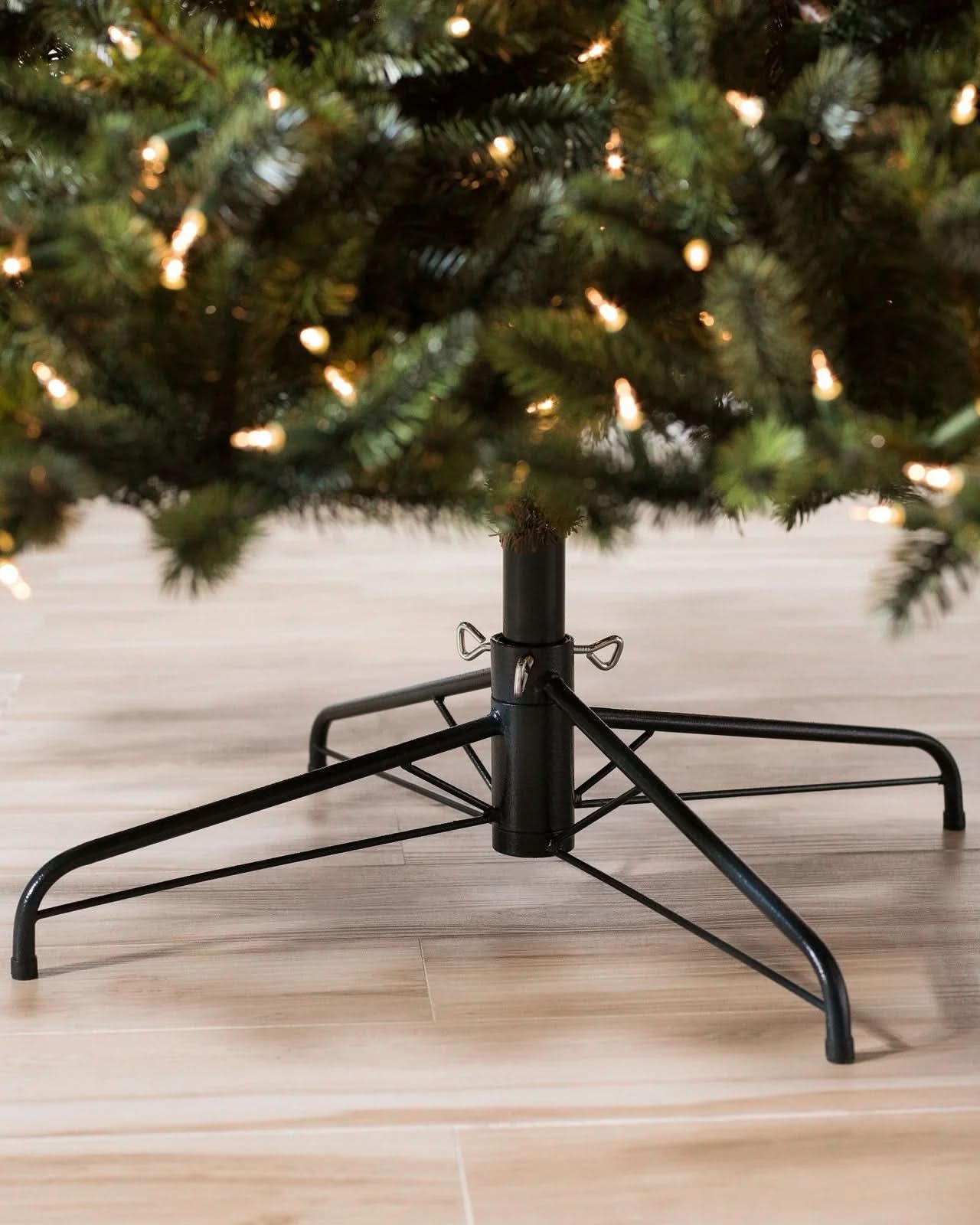 Árvore de Natal California Baby Redwood com Galhos Flexíveis, Estrutura Metálica e Micro LEDs Integrados