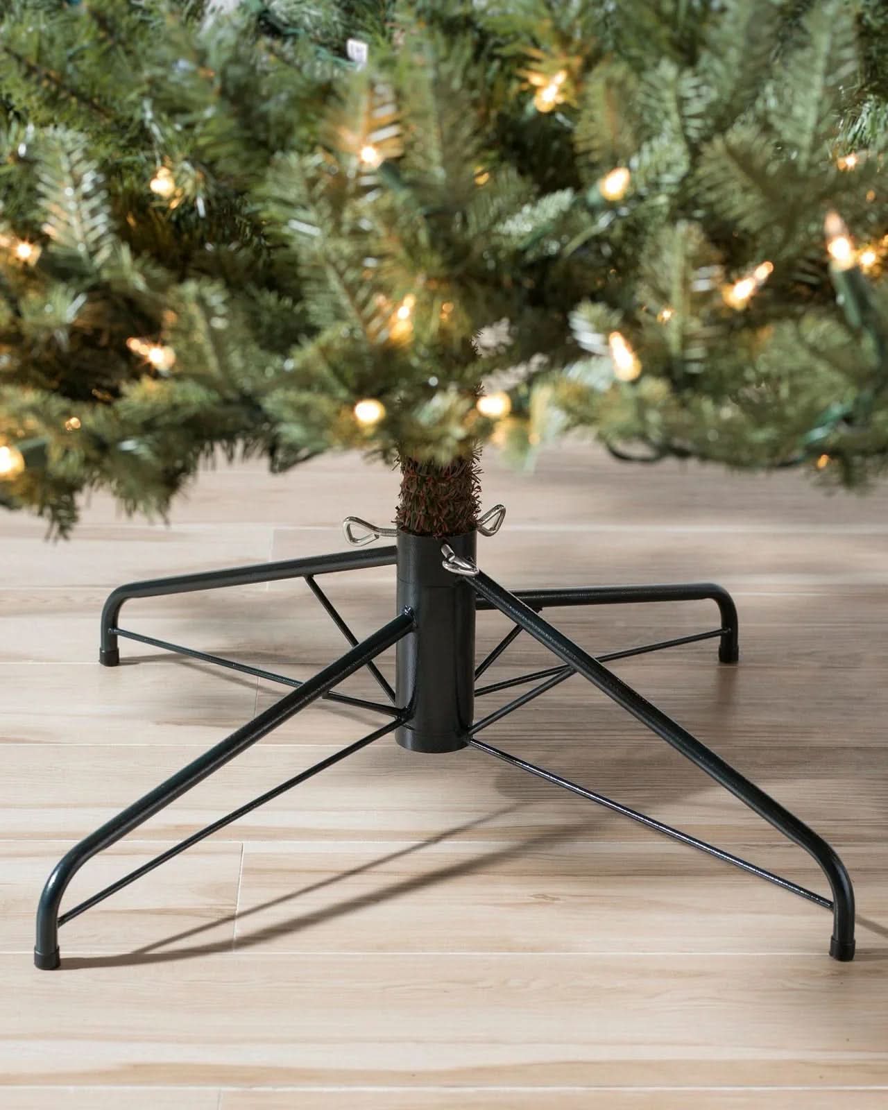 Árvore de Natal Verde White Spruce com Galhos Articulados, Base Metálica e Micro LEDs Integrados