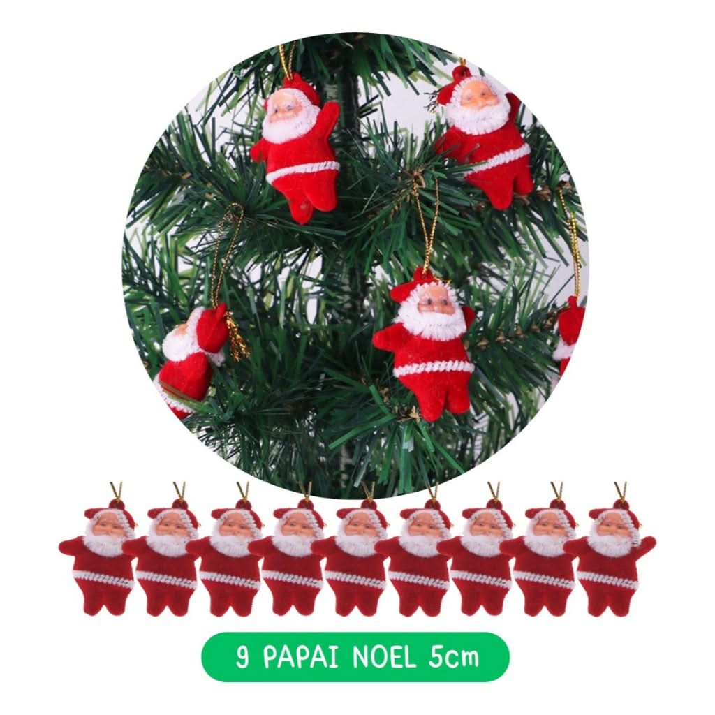 Kit 56 Enfeites para Decoração de Árvore de Natal - Bolinhas Pendentes com Luzes