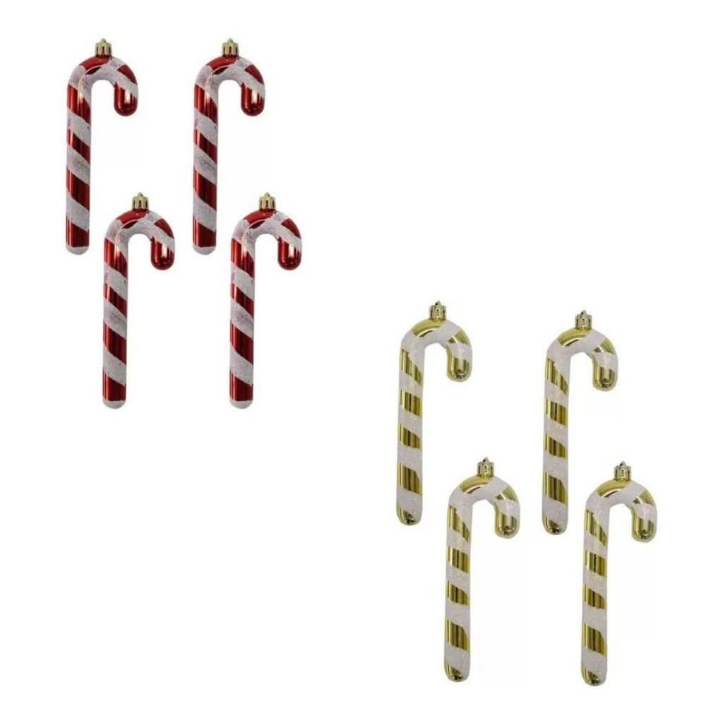 Kit de 125 Enfeites Pendentes para Árvores de Natal - Bolinhas com Luzes LED Pisca-Pisca