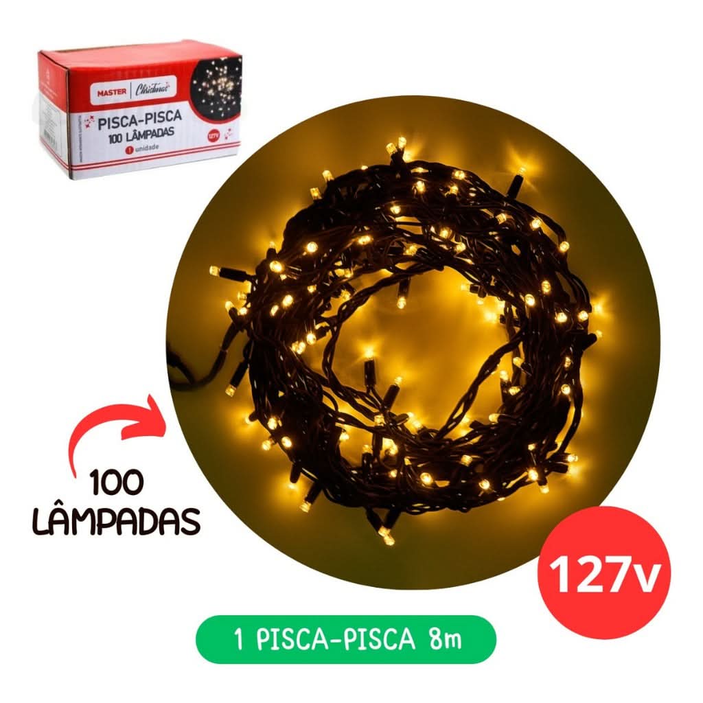 Kit 56 Enfeites para Decoração de Árvore de Natal - Bolinhas Pendentes com Luzes