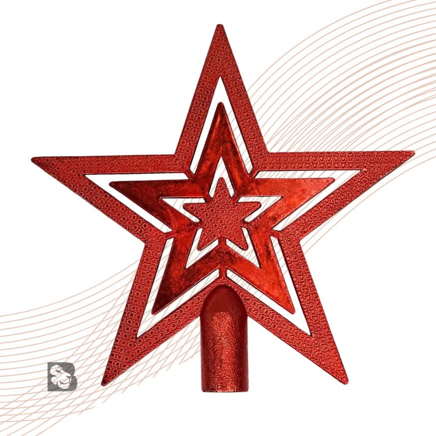 Conjunto de 44 Enfeites Natalinos para Árvore: Estrelas, Bolas, Festão, Cordão de Pérolas