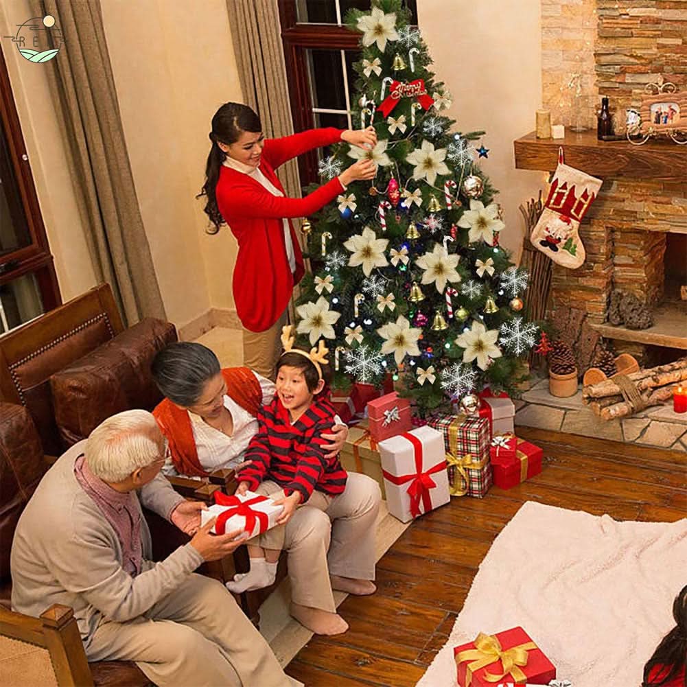 Conjunto de 120 Enfeites de Natal para Decoração de Árvore