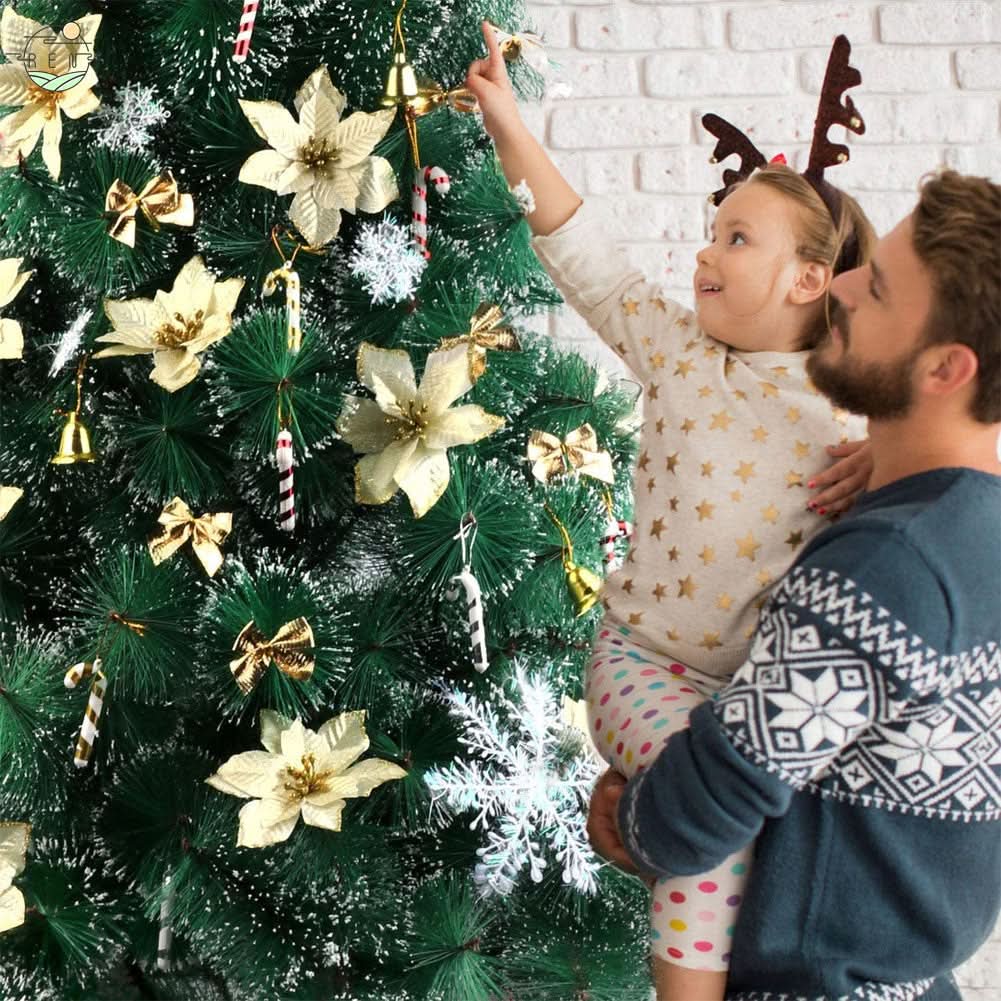 Conjunto de 120 Enfeites de Natal para Decoração de Árvore