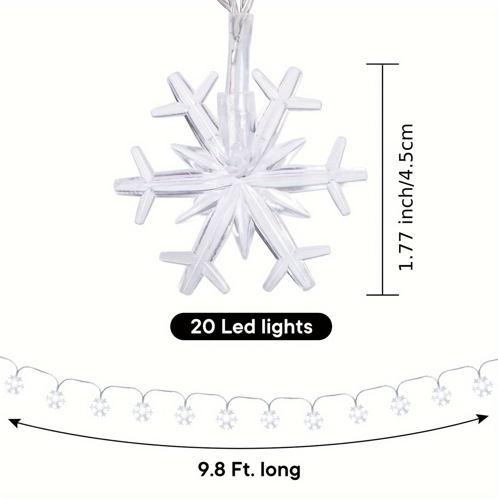 3 Metros de Cortina de Luzes LED em Formato de Floco de Neve