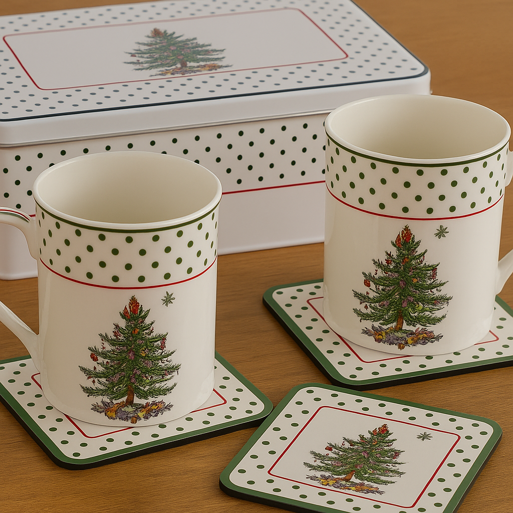 Conjunto Temático de Natal - 5 Peças Brancas