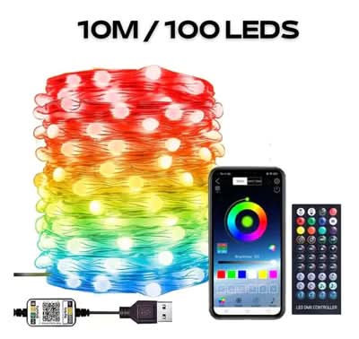 Pisca-Pisca LED Natalino Inteligente - Controle pelo Celular com 16 Milhões de Cores