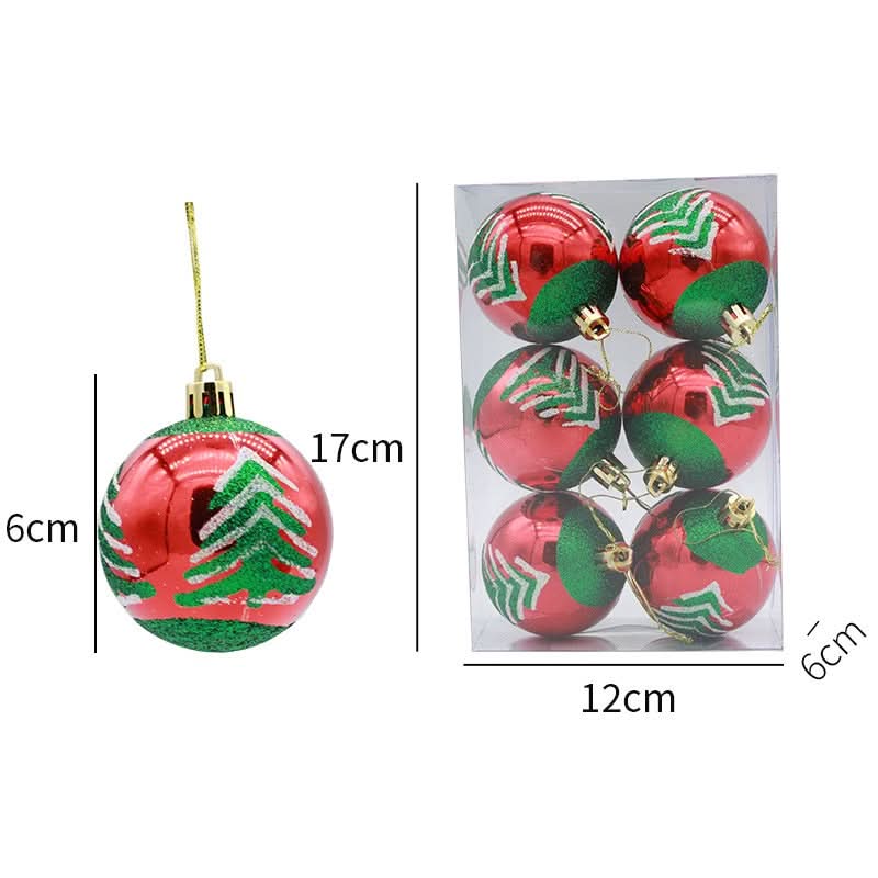 Conjunto de 6 Bolas de Natal