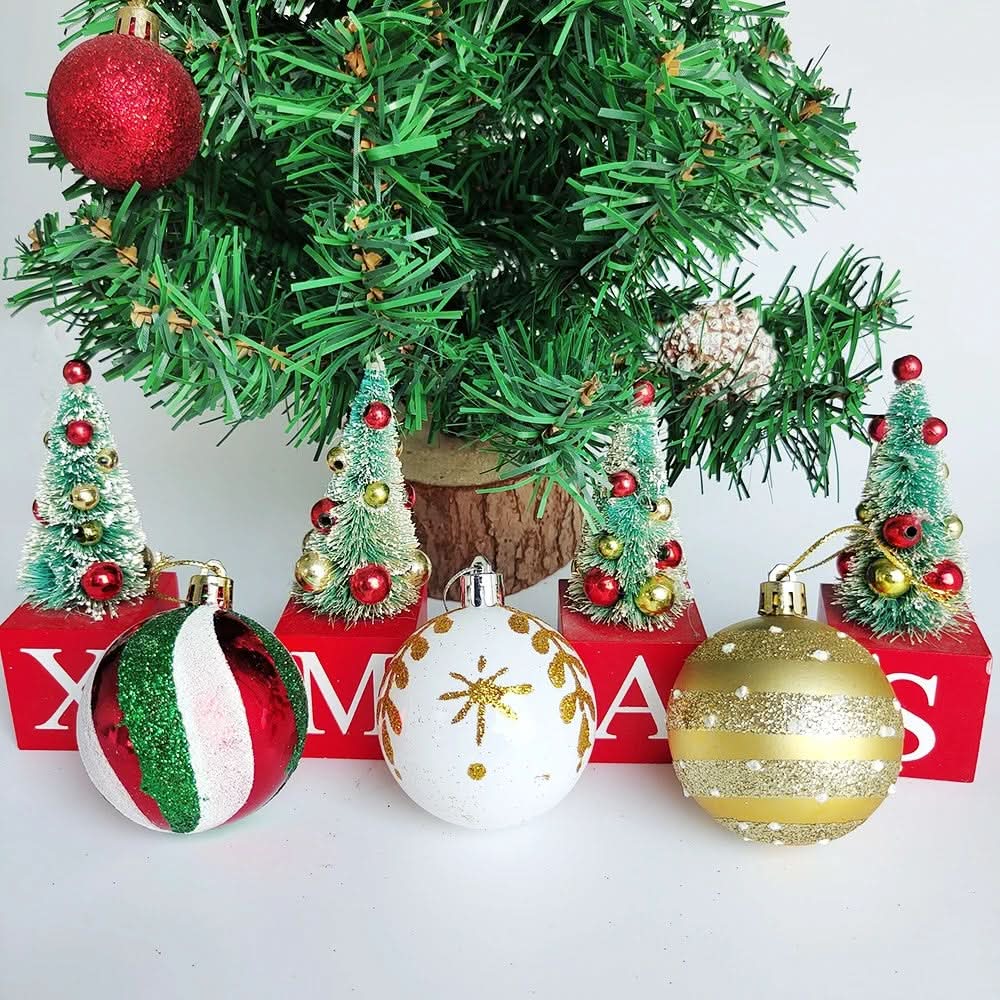 Conjunto de 6 Bolas de Natal