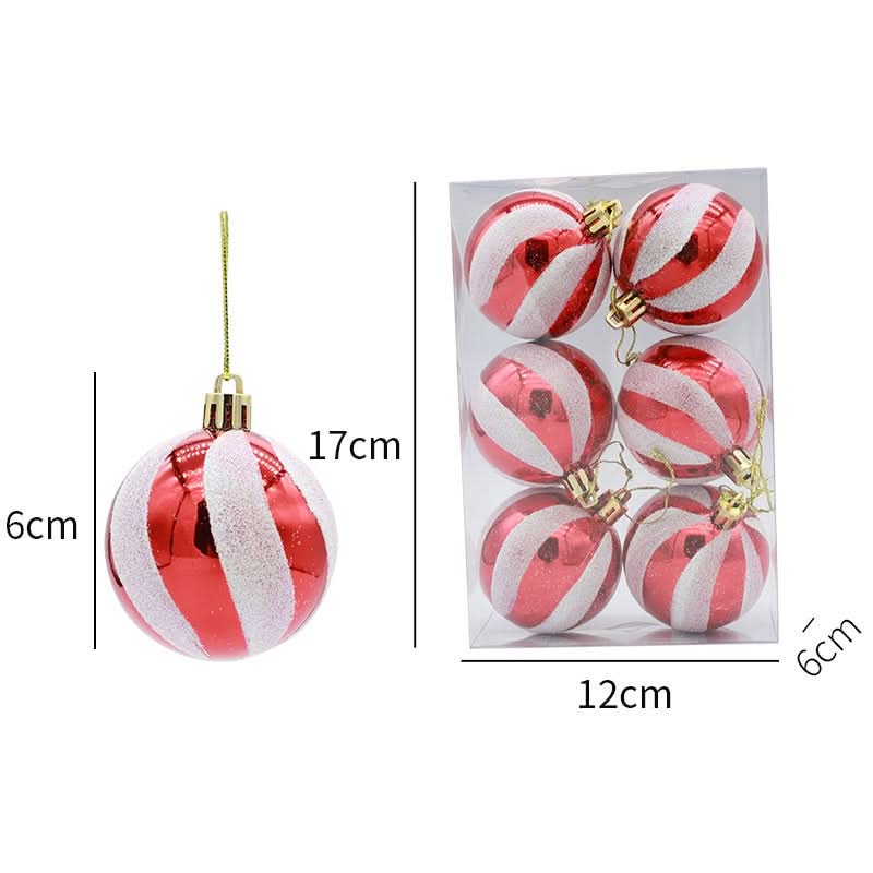 Conjunto de 6 Bolas de Natal