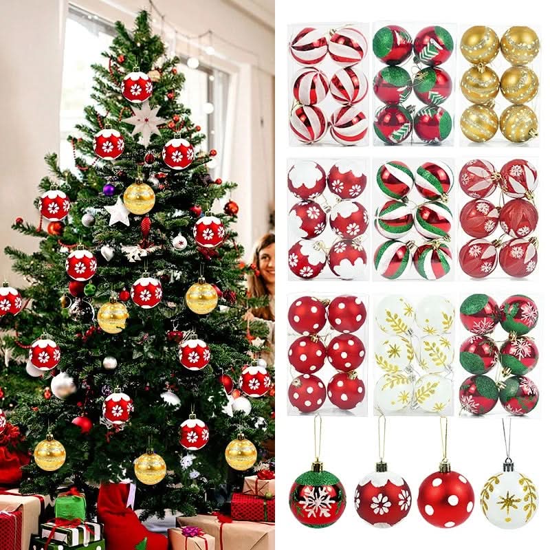 Conjunto de 6 Bolas de Natal