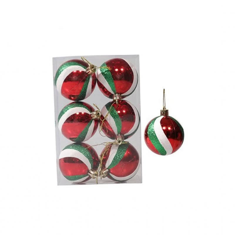 Conjunto de 6 Bolas de Natal