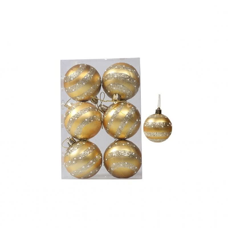 Conjunto de 6 Bolas de Natal