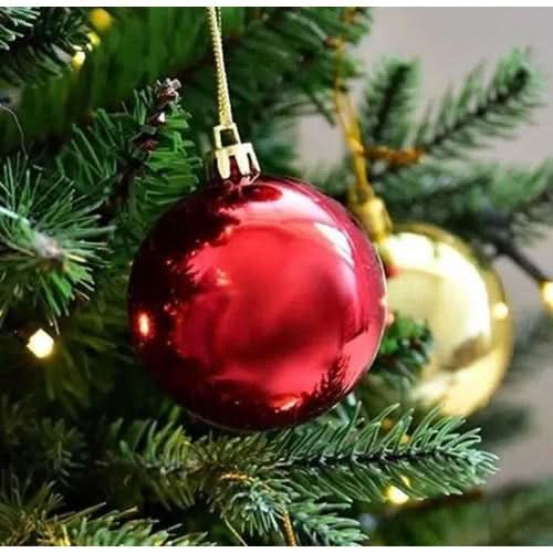 Conjunto de 30 Bolinhas de Natal Coloridas - 8/6 cm