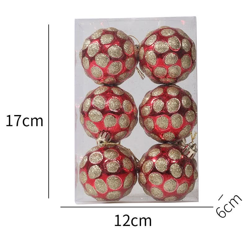 Conjunto de 6 Bolas de Natal
