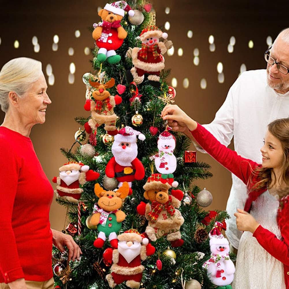 Conjunto de 12 Ursos de Papai Noel Aleatórios