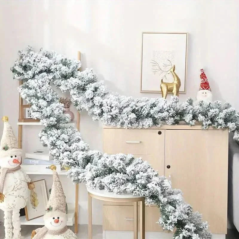 Super Realista Festão de Natal com Efeito Nevado