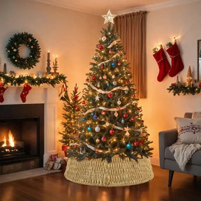 Saia de Natal com Base Rústica para Árvore - 70x50x25cm