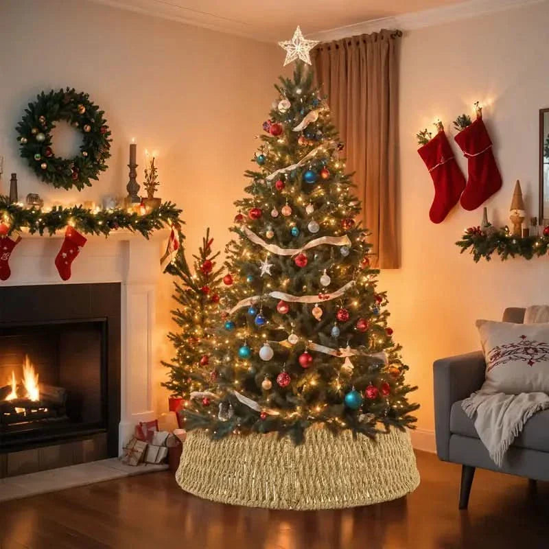 Saia de Natal com Base Rústica para Árvore - 70x50x25cm