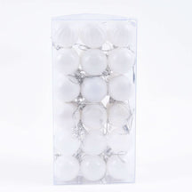 Conjunto de 36 Bolas Coloridas de Natal com Glitter - 4cm