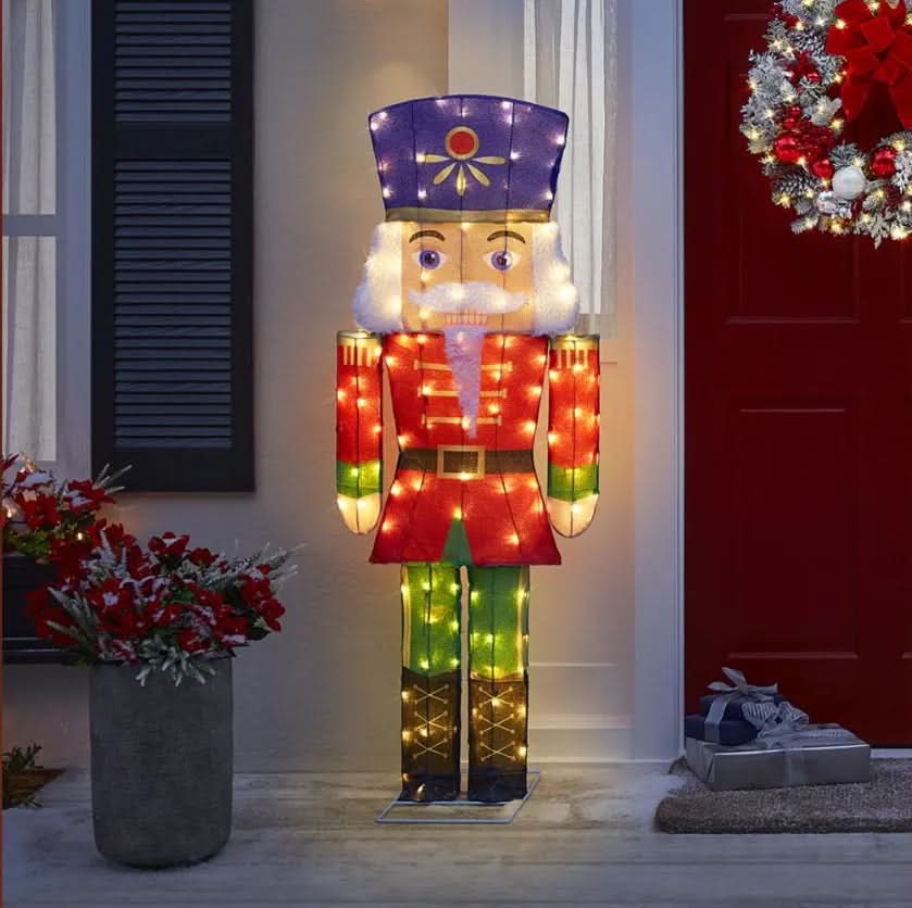 Quebra-Nozes Brilhante com LEDs Brancos Frios – 1,52 m