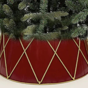 Saia de Natal em Metal com Detalhes em Corda Dourada - 70x50x28cm