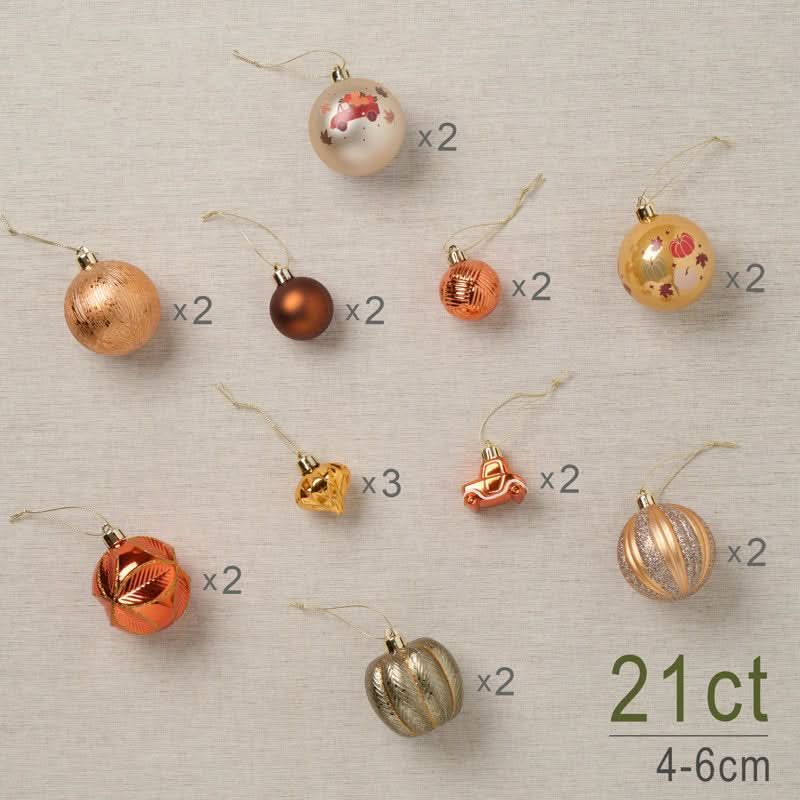 Conjunto de 21 Bolas Decorativas para Natal