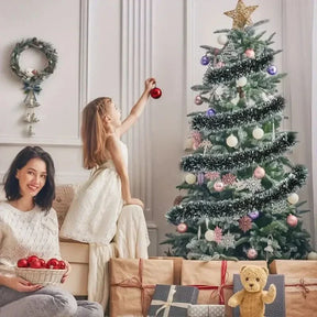 Faux Snowy Christmas Garland