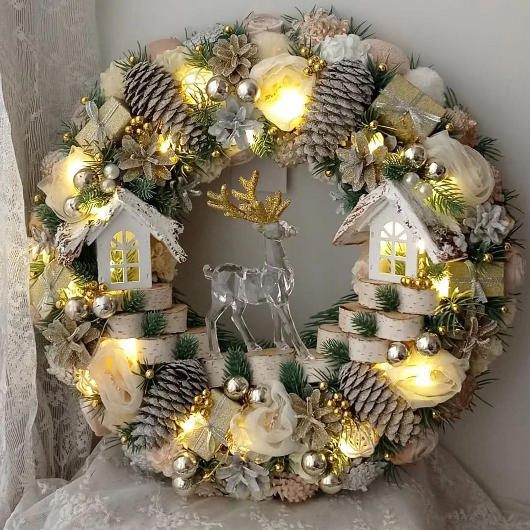 Luxurious 55CM LED Christmas Garland Decoration