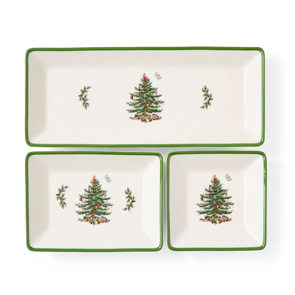 Conjunto de Bandejas Temáticas de Natal - 3 Peças