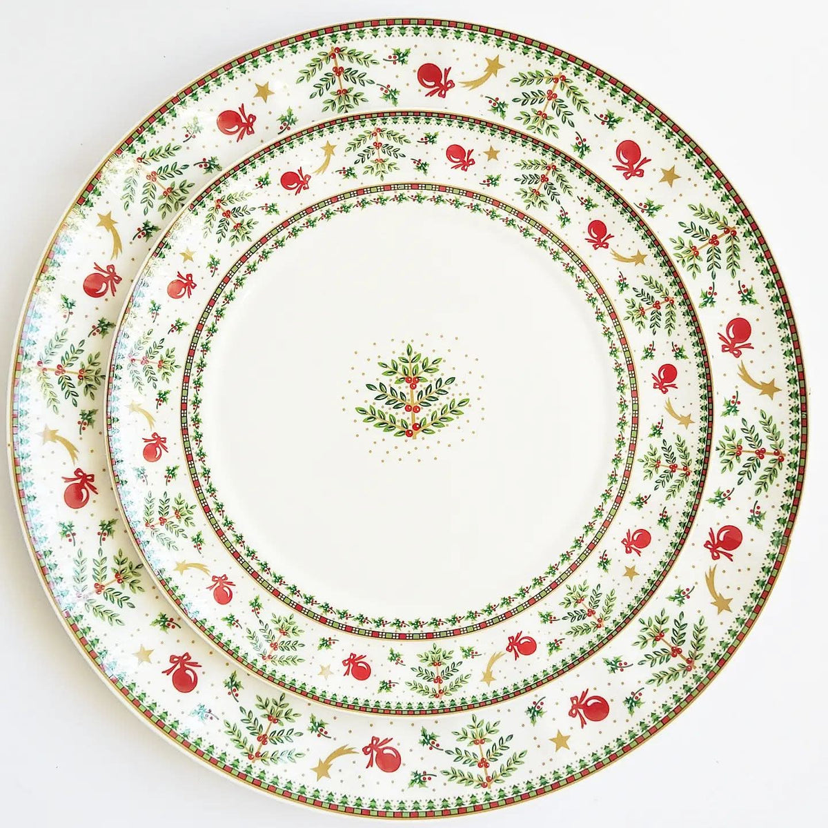 Conjunto Natalino de Porcelana com 2 Peças