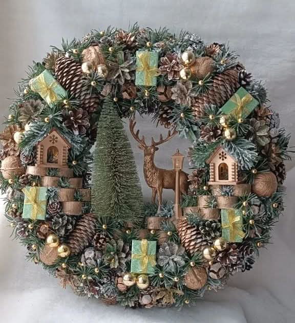 Luxurious 70CM Christmas Wreath Decoration