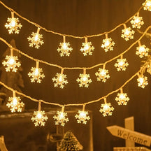 3 Metros de Cortina de Luzes LED em Formato de Floco de Neve