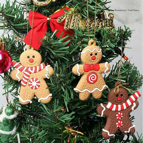 Conjunto de 25 Pingentes de Homem de Gengibre para Decoração de Árvore de Natal