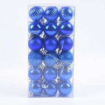 Conjunto de 36 Bolas Coloridas de Natal com Glitter - 4cm