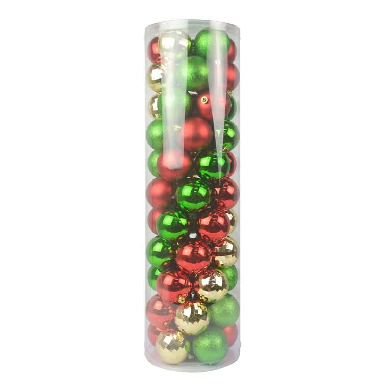 Conjunto de 55 Bolas Decorativas para Natal